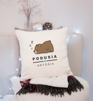 Poduszka z misiem i imieniem