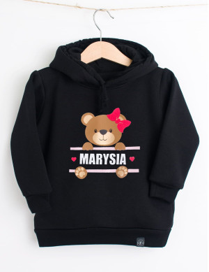 Bluza z kapturem misio z imieniem