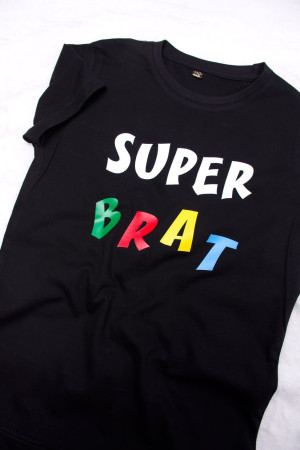 Czarna koszulka/body super brat