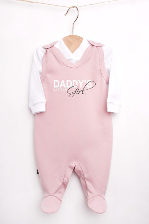 Śpiochy niemowlęce dla dziewczynki daddy's little girl + kaftanik