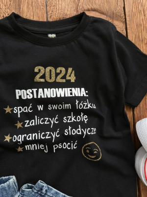 Bluzka z postanowieniami na 2025r dla starszego dziecka