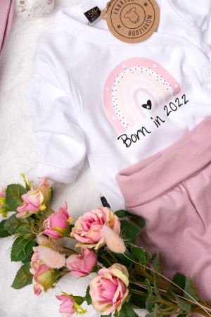 Body kopertowe dla dziewczynki z nadrukiem born in