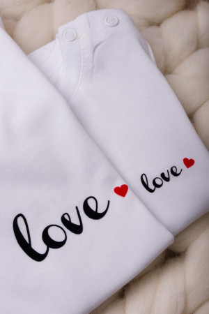 Komplet dla mamy i dziecka love
