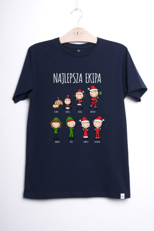 Męska koszulka świąteczna z nadrukiem Najlepsza Ekipa