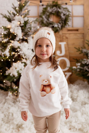 Bluza z nadrukiem pluszowego niedźwiadka