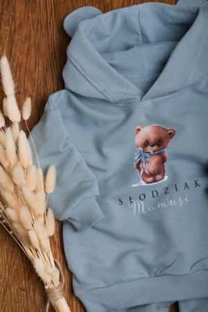 Bluza z kapturem z uszkami słodziak mamusi z misiem