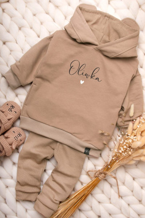 Bluza z kapturem z uszkami z imieniem dziecka