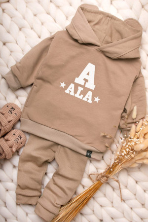 Bluza z kapturem z uszkami inicjał z gwiazdkami