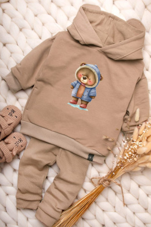 Bluza z kapturem z uszkami miś w kurtce