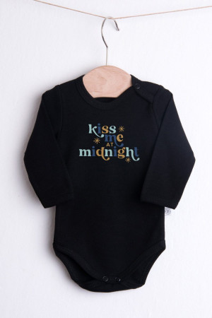 Body niemowlęce z nadrukiem kiss me at midnight
