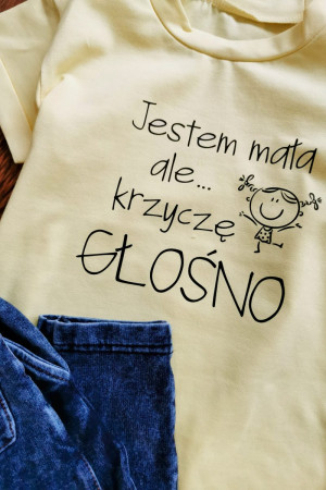 Koszulka dziecięca Jestem mała- ale krzyczę głośno