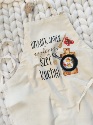 Fartuch kuchenny z nadrukiem Dziadek szef kuchni