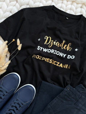 Koszulka męska Dziadek stworzony do rozpieszczania