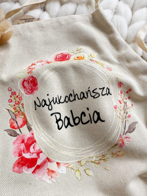 Fartuch kuchenny z nadrukiem Najukochańsza Babcia