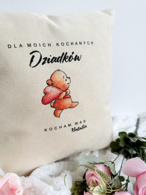 Poduszka z nadrukiem dla kochanych dziadków