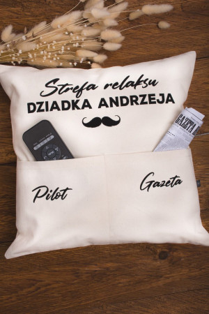 Poduszka dla Dziadka z kieszonkami
