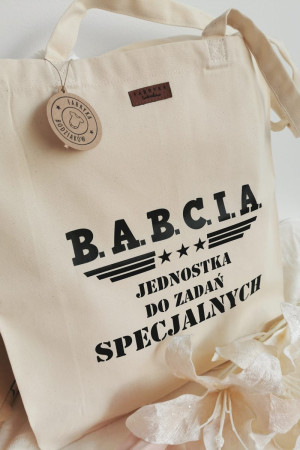 Torba z nadrukiem Babcia do zadań specjalnych