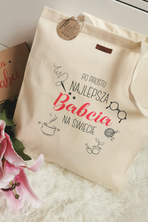 Torba z nadrukiem najlepsza babcia na świecie