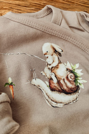 Body kopertowe woodland króliczek i ślimak