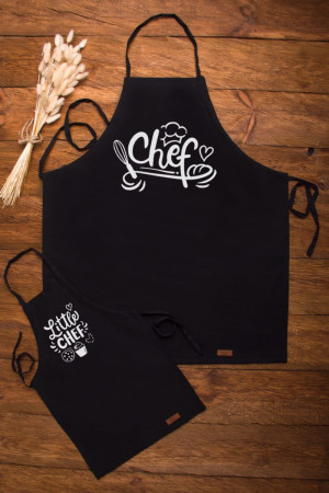 Komplet fartuchów kuchennych Chef & little chef