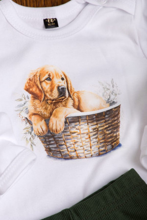 Koszulka dziecięca golden retriever w koszu