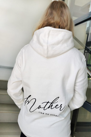 Bluza z kapturem z nadrukiem na plecach mother like no other.