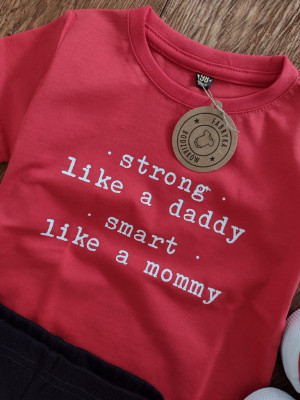 Koszulka/body strong like a daddy smart like a mommy