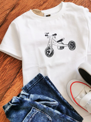 Koszulka/body dziecięce z nadrukiem roweru