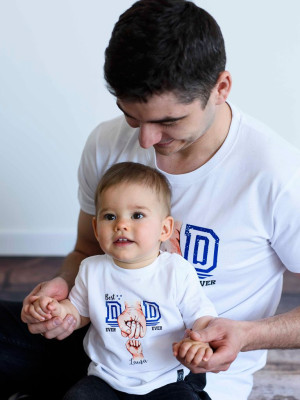 Body/koszulka Best dad ever z nadrukiem pięści