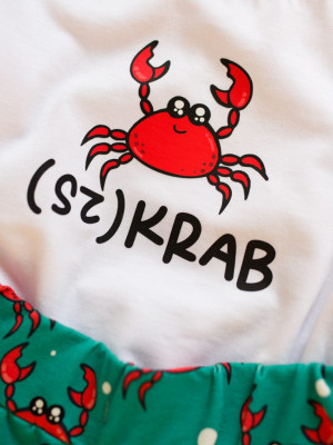 Body niemowlęce z nadrukiem szkrab