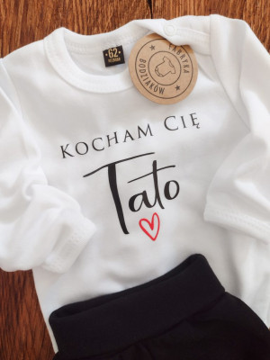 Body niemowlęce z nadrukiem Kocham Cię Tato
