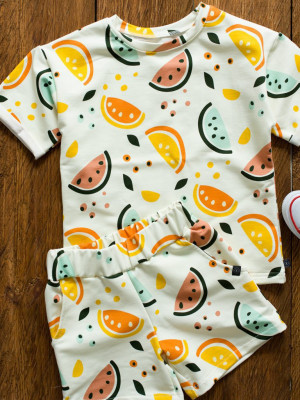 T-shirt dziecięcy dresowy arbuzy