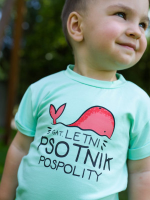 Koszulka dziecięca z nadrukiem letni psotnik