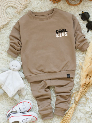Kawowy komplet dresowy cool kids bluza + spodnie