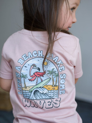 Koszulka dziecięca z nadrukiem life's a beach