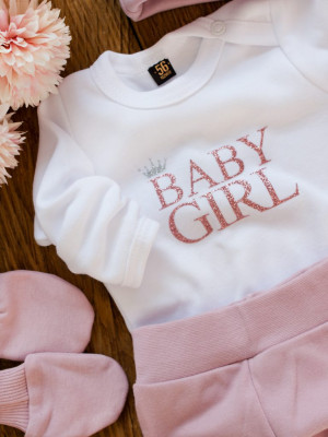 Body z brokatowym nadrukiem baby girl