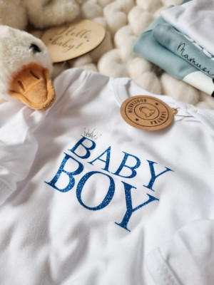 Body z brokatowym nadrukiem baby boy