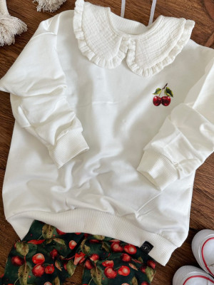 Bluza dziecięca z nadrukiem wisienek