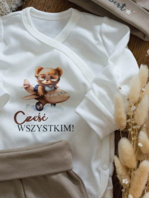 Body kopertowe miś w samolocie Cześć wszystkim!