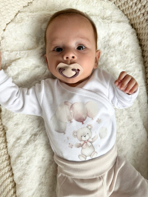 Body kopertowe boho miś z balonami