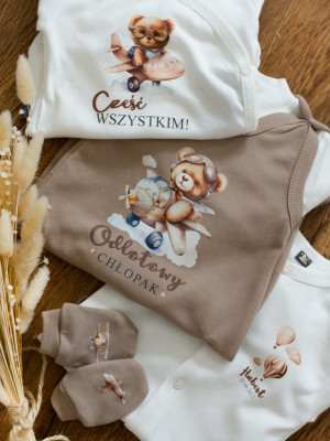Zestaw wyprawkowy dla niemowlaka brązowy miś