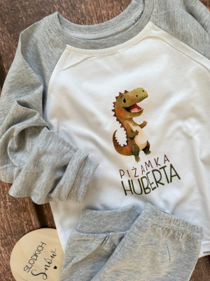 Piżama dziecięca z nadrukiem dinozaura