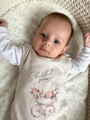 Śpiochy niemowlęce boho wózek + kaftanik