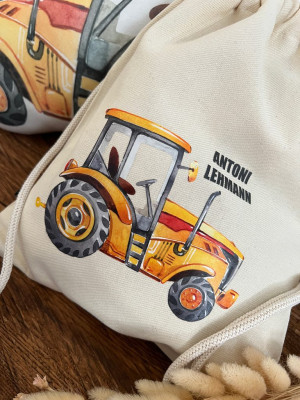 Worek dla dziecka traktor + imię