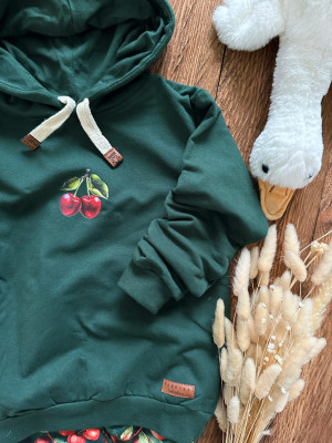 Bluza dziecięca z kapturem wisienki