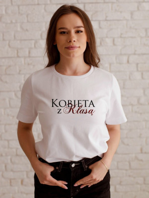 Koszulka damska z nadrukiem kobieta z klasą