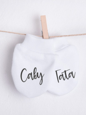 Niedrapki niemowlęce z nadrukiem cały tata