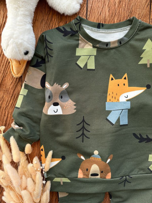 Bluza dziecięca zwierzęta w lesie