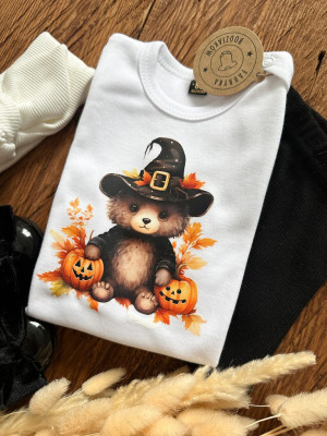 Koszulka dziecięca z nadrukiem misia halloween
