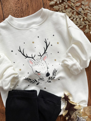 Bluza dziecięca sarenka z gwiazdkami